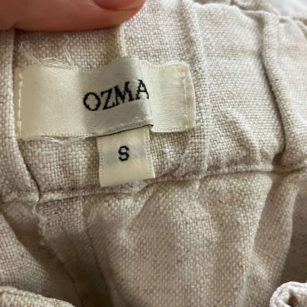 OZMA linen utility pants - small - natural - Picture 3 of 3